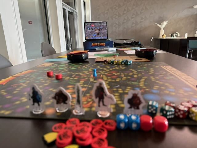 Helm's Slain play-test session photo